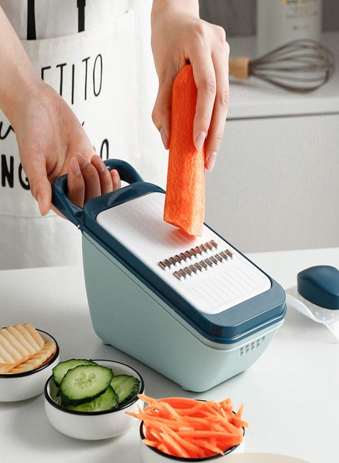 Potency قطاعة طعام قوية من الفولاذ المقاوم للصدأ، مصنوعة من مادة ABS، لون أزرق - Image 3